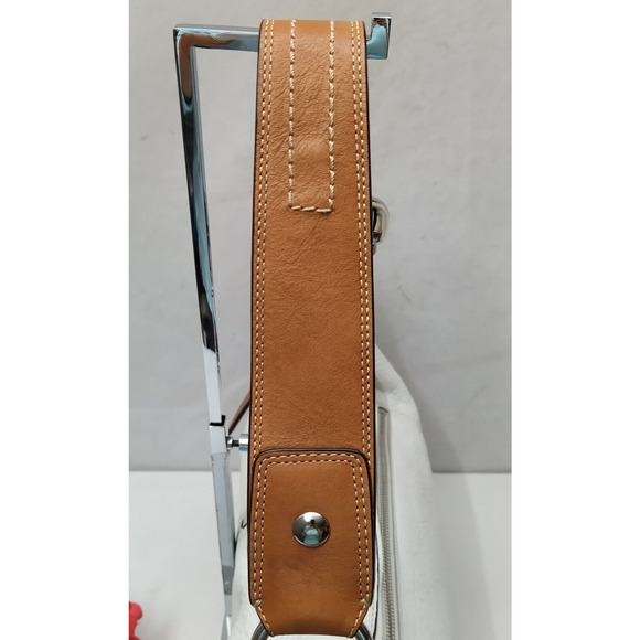 Coach White Pebbled Leather Zipper Closure Hobo Shoulder Bag - Picture 16 of 16